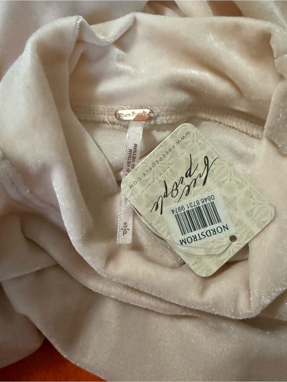 FREE PEOPLE Claudia Velvet Mock Neck Blouse Size S - Picture 13 of 14